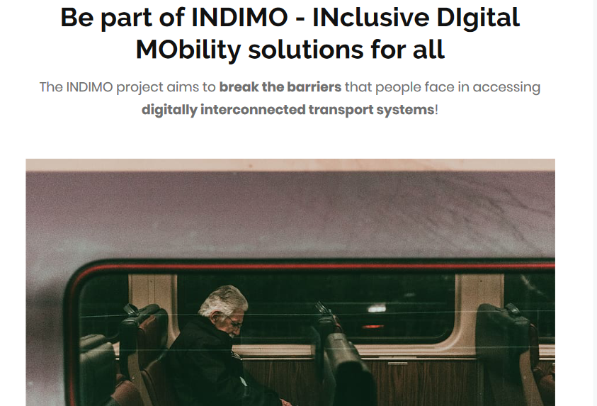 INDIMO_H2020's tweet photo. 📧 Do you want to receive updates on how INDIMO will extend the benefits of #digital #transport to people who face barriers to its use?

The 1st issue of our bi-annual newsletter will be published shortly!

📫 Subscribe now at https://t.co/Mk29kNZMzF https://t.co/tL9MytcAkl