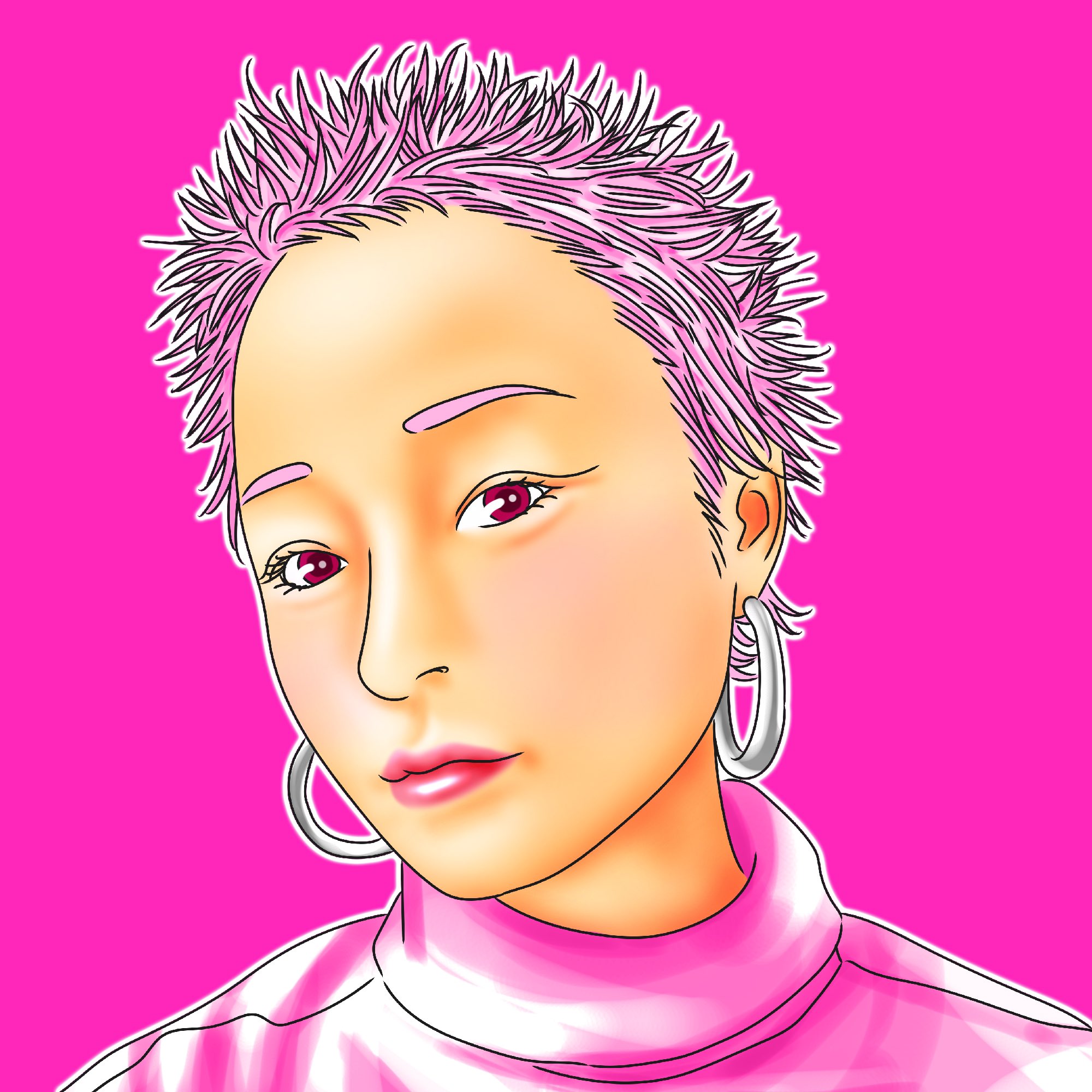 ココ 似顔絵 アイコン作成師 おしゃれ女子からの依頼待ち 大事なことなのでもう一度 おしゃれ女子からの依頼待ち 廻散 モデル 似顔絵 炭削り イラスト 虹色の筆 七色絵具 ファッション おしゃれ女子 アイコン作成 ポートレート