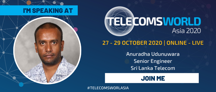 TelcoWorldAsia's tweet photo. What does it to build the next generation network? Hear the answers from Anuradha Udunuwara, Senior Engineer, @SriLankaTelecom on the #NetworkVirtualisation Panel at #TelecomsWorldAsia Virtual on 27-29 October.
Get your FREE PASS now at https://t.co/0XzUPCAgjD https://t.co/UE6RTfHP5r