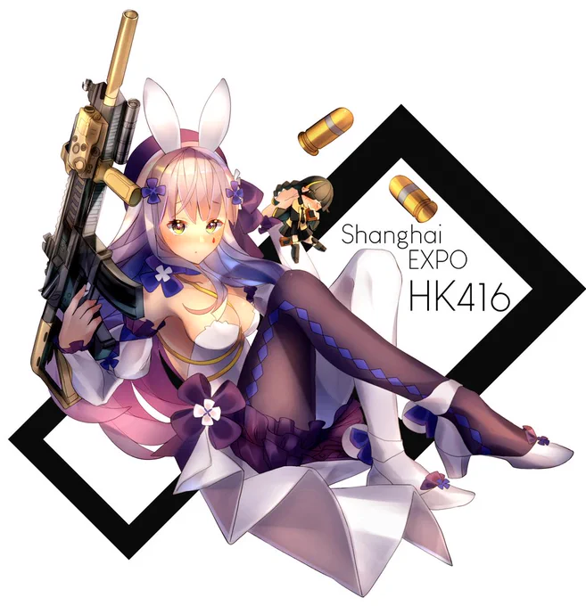 うさぎ416&amp;ちびM16! #ドルフロ #少女前線 #少女前线 