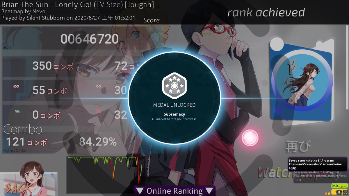 I finally can pass a 7 star osu map!! I am so happy right now!