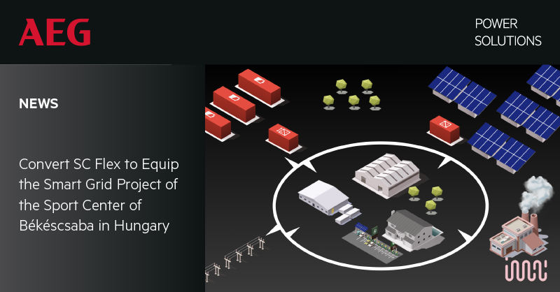AEGPS's tweet photo. The storage converter Convert SC Flex has been chosen by INFOWARE as core component for the #batteryenergystorage of Hungary’s #smartgrid project Békéscsaba SG1. Protect PV inverters are also part of the #solarpower plant. https://t.co/l04MHbNy0o 

#securingpower https://t.co/Trr50heetK