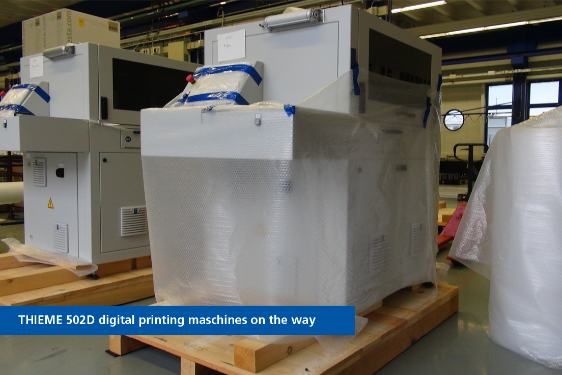 _THIEME_'s tweet photo. The next four Thieme digital printing machines 502D are on their way to the worldwide production facilities of our customers.
Industrial digital printing made by Thieme.

#ThiemePrintingsystems #DigitalPrintingMachine #502D https://t.co/qhIn3C9nq4