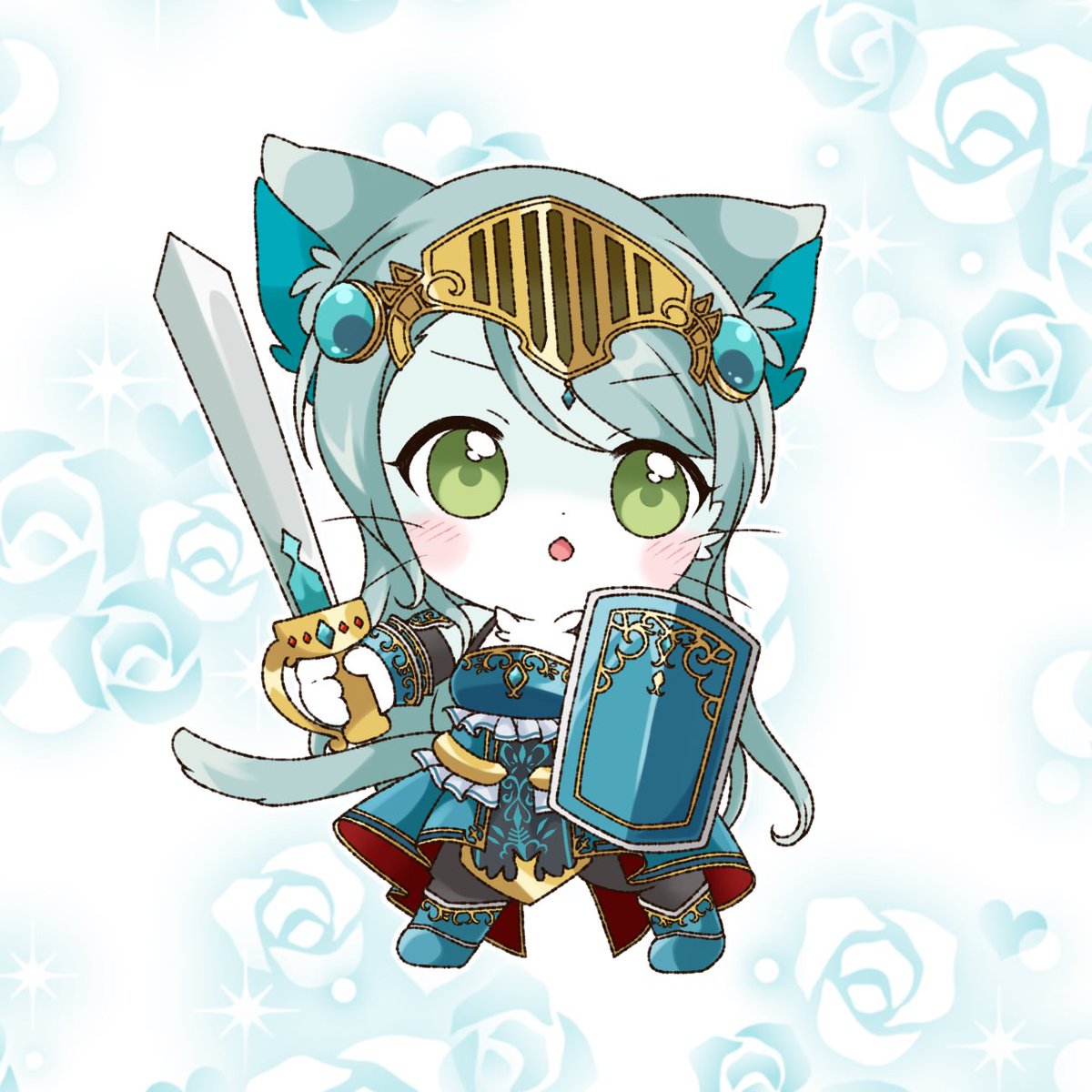 hikawa sayo weapon 1girl animal ears sword armor whiskers holding weapon  illustration images