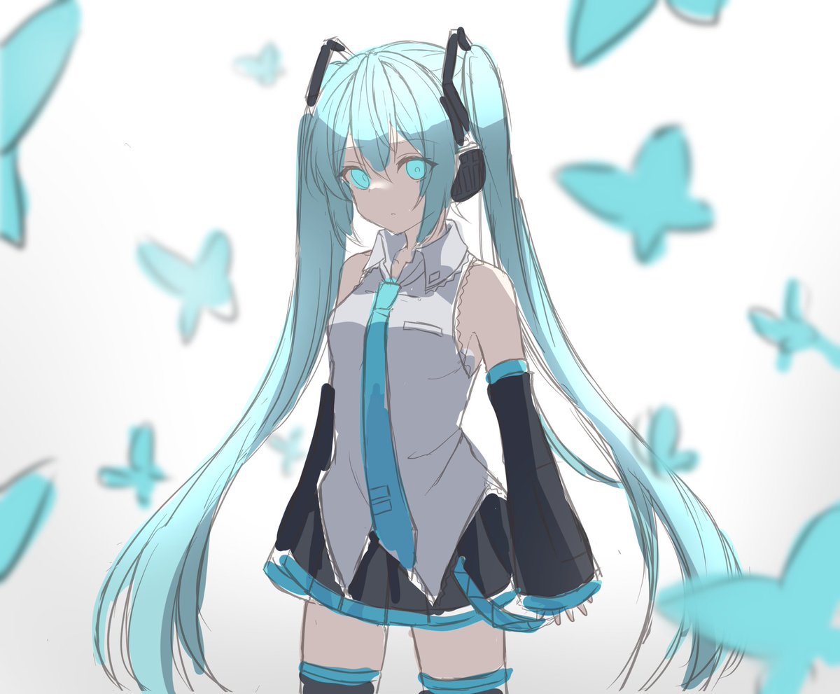 初音ミク 「初音ミクの描き方一生わからないから
一生初音ミクを描くしかない。 」|NoNeのイラスト