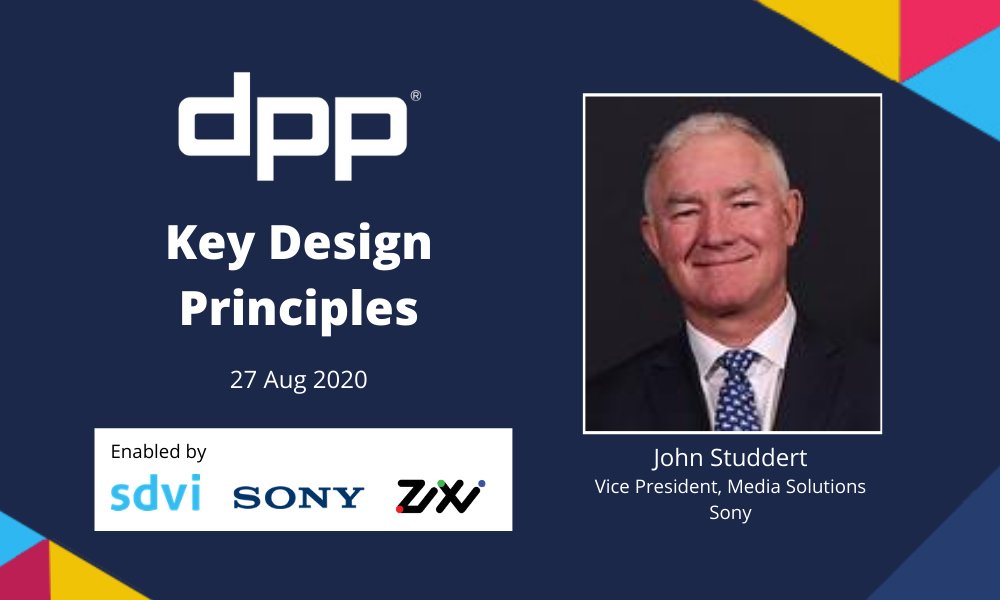 sonyproeurope's tweet photo. John Studdert, VP, Sony Media Solutions, will be speaking today at 16:30 BST / 17:30 CEST on the common principles that will inform the design of all media businesses post-pandemic, in The DPP’s first #DesignForTomorrow webcast. Register here: https://t.co/BYHRqBcuyh https://t.co/aHA1nuBdIM