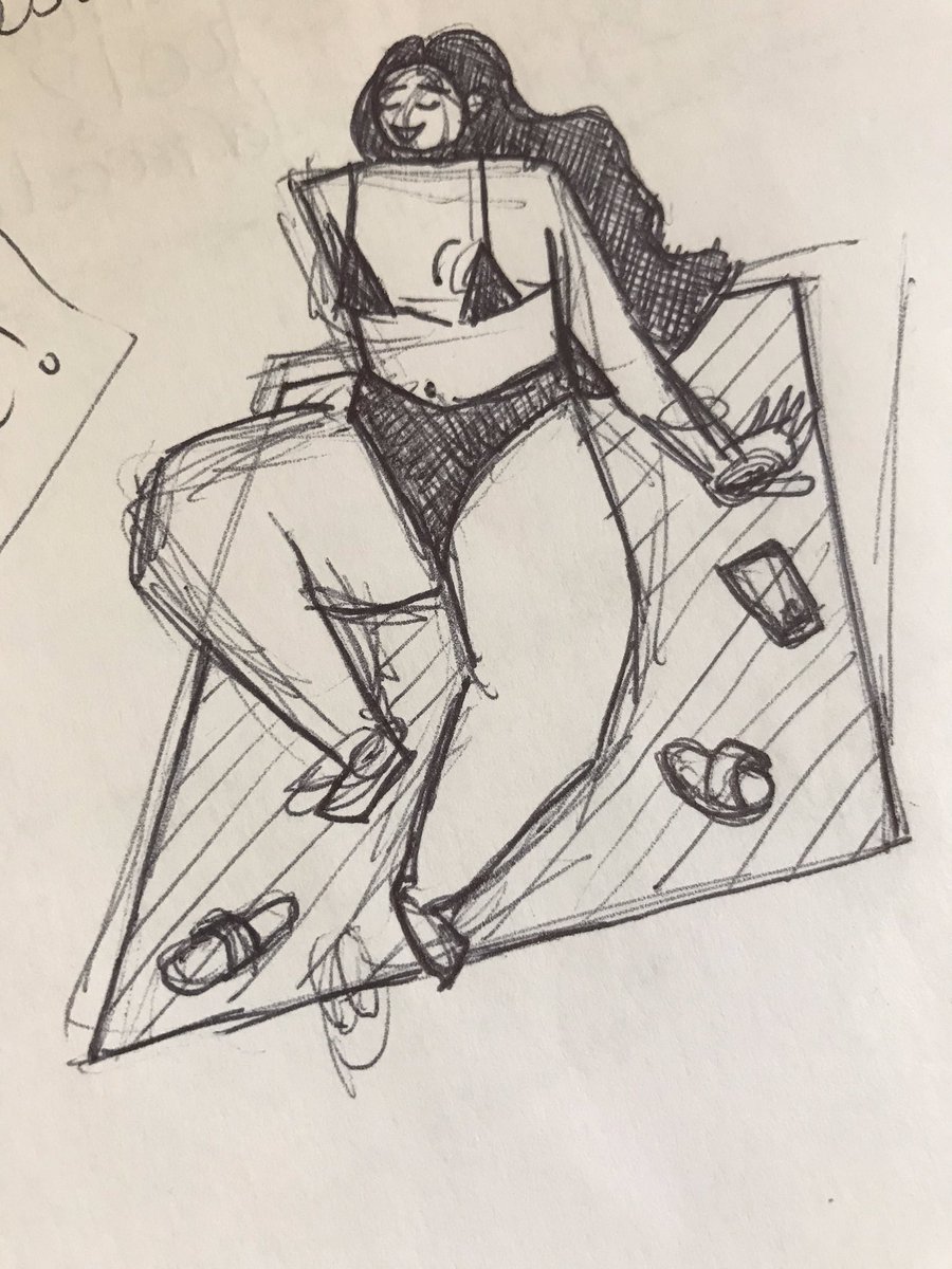 teeanselldraws's tweet photo. Does anyone else doodle during meetings? I think you can tell where I wanted to be 😅 
#doodleart #daydreaming #birosketch #zoommeeting https://t.co/ynNi0sPEMr