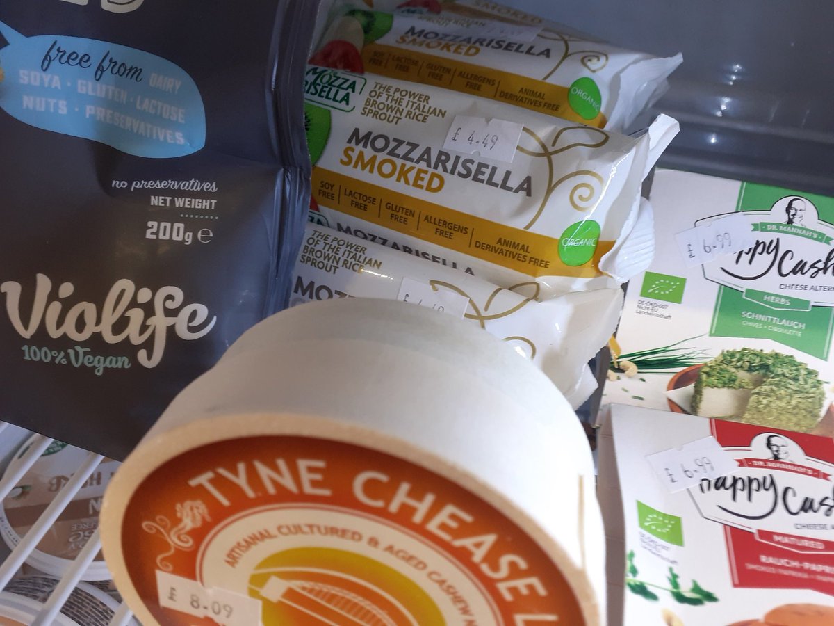 We have a full fridge more thanks to a great delivery from @veganwholesaler a vegan owned company. #TheVeganHub #VeganCheese #Vegan #VeganWholesaler #TyneChease #Violife #Mozzarisella #HappyCashew