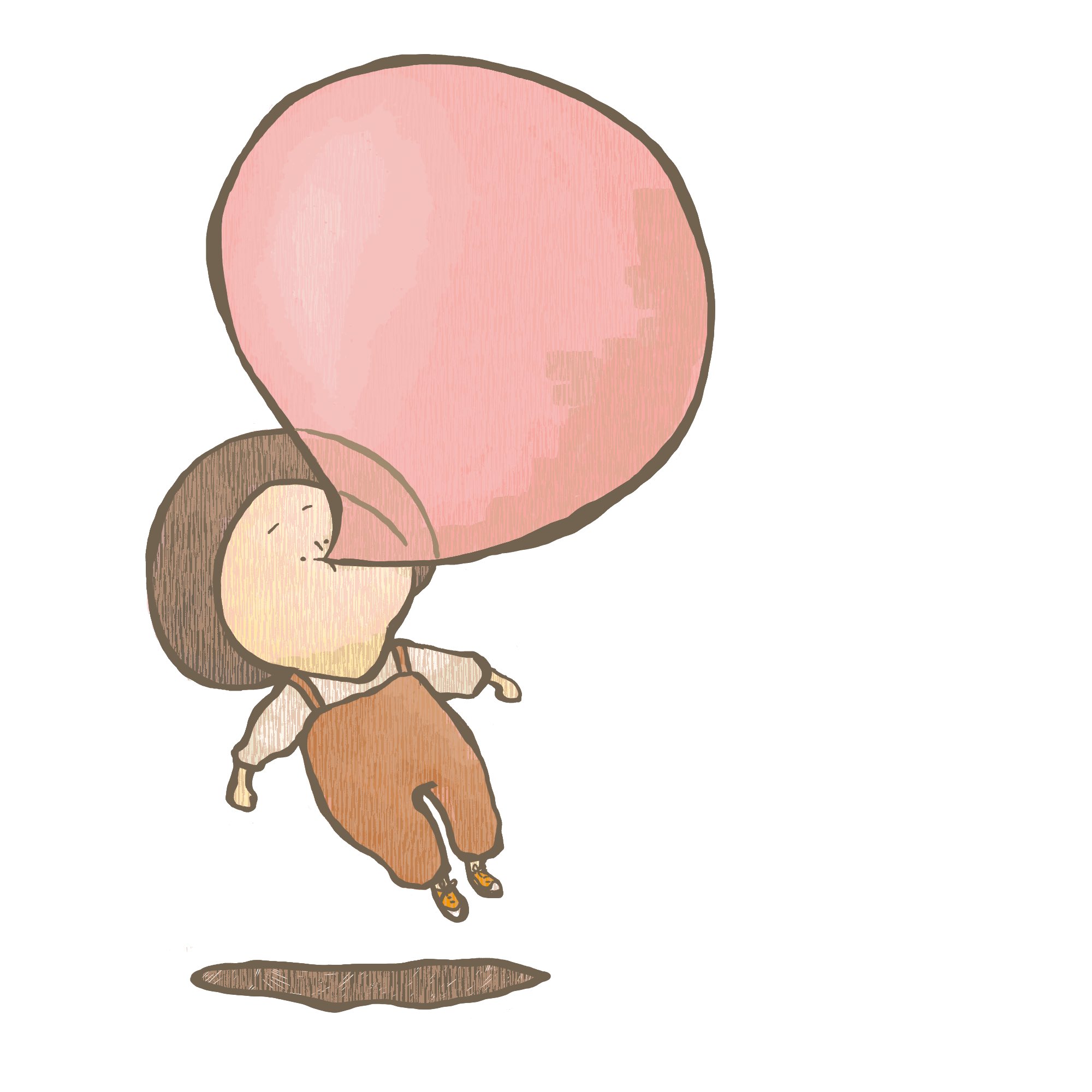 おおもり Sur Twitter ふわふわする風船ガム イラスト T Co Woarglhzi6 Twitter