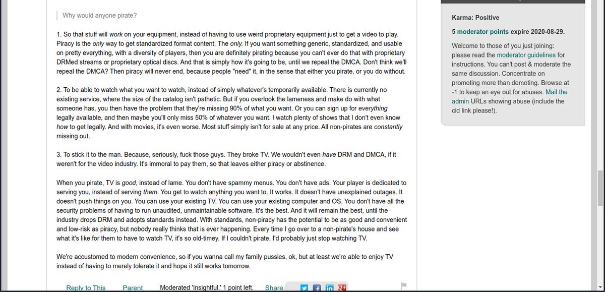 Radio_Azureus's tweet image. Why would anyone pirate. #Most insightfull post of the month on #SlashDot