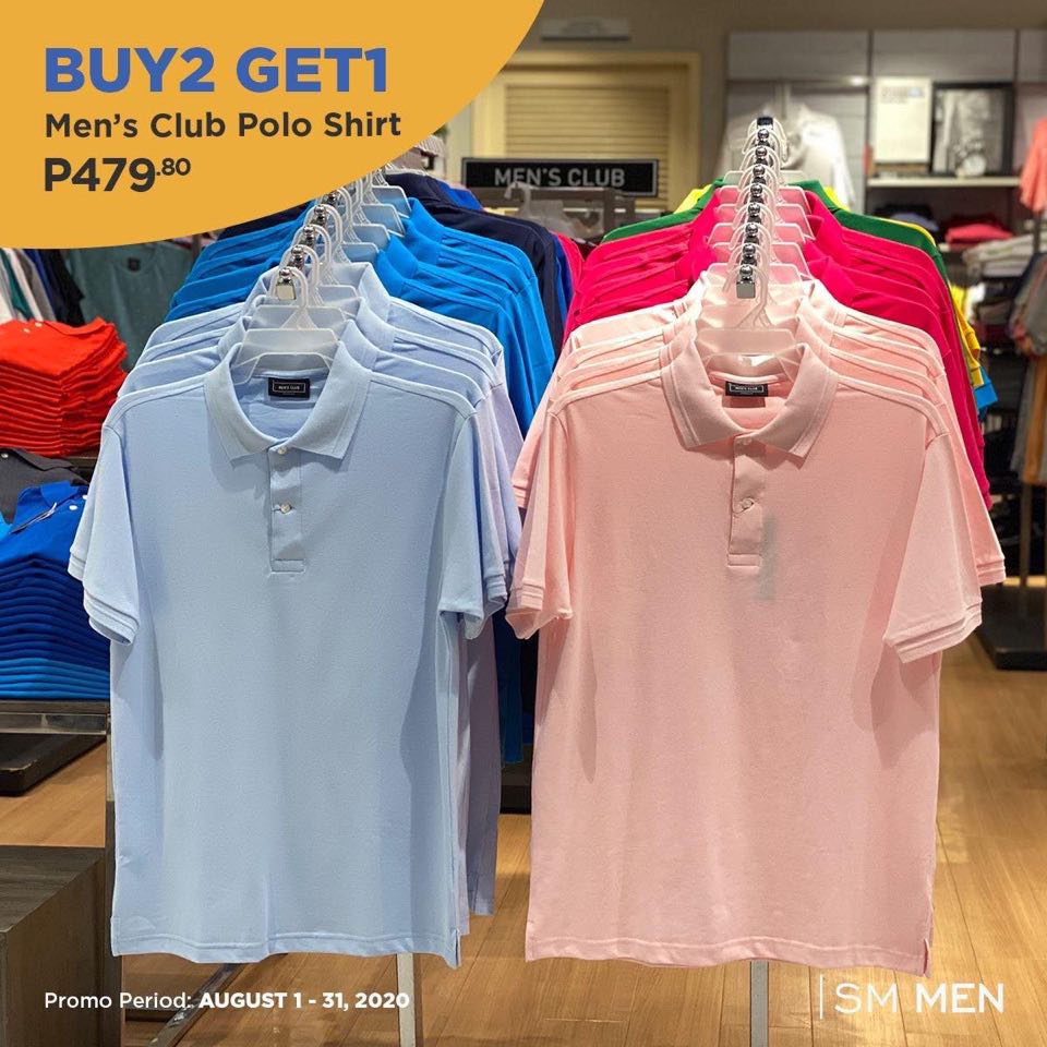 TheSMStore's tweet photo. Go casual and pop some color! BUY 1, GET 1 of these polos from SM Men. #TheSMStore #SoManyAtSM https://t.co/yqGnyRn9QL