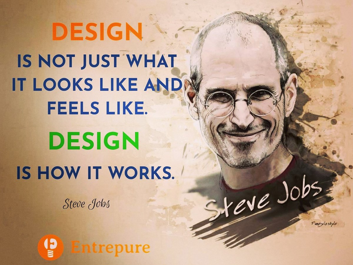 EntrepureWeb's tweet photo. ๐ฑ Click Here >> https://t.co/Jo6cyRrEHM
"Design is not just what it looks like and feels like. Design is how it works."
- STEVE JOBS
#stevejobs #stevejobsquote #design #100DaysOfCode #designer #ui #uiux #entrepreneur #entrepure #startup https://t.co/e2ECv6hc34