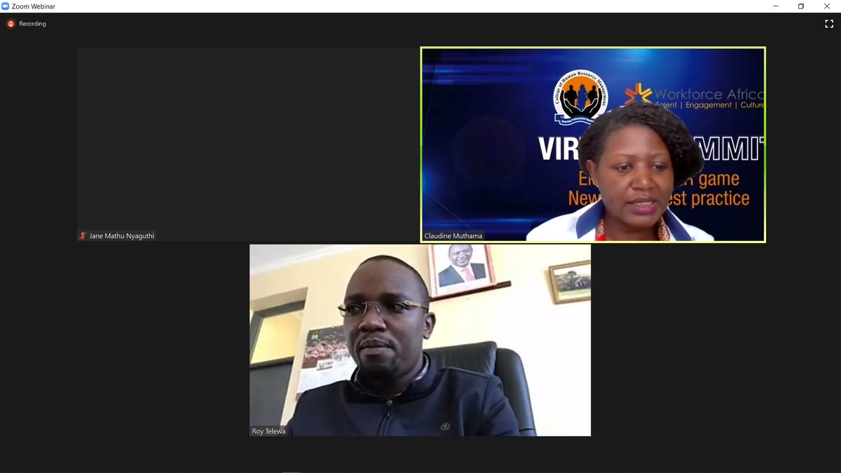 CEO NYC <a href="/RoySasaka/">Roy Sasaka Telewa, OGW., FCIPS., FIHRM.</a> presenting on "Back to basics-integrating the youth agenda in the workplace" at the ongoing #CHRMVirtualSummit
