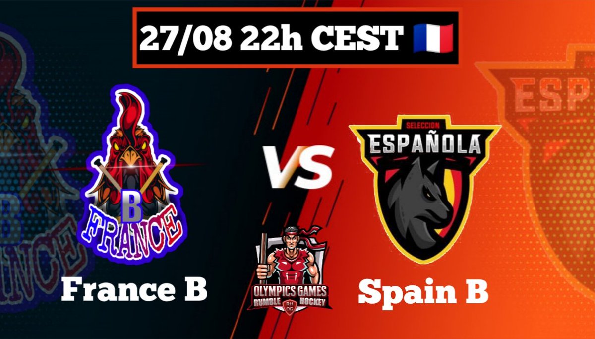 OlympicsRh's tweet photo. Tonight start the matche between France B 🆚 Spain B 🤩 Big Game for tonight, who will win ? I don't know but i'm sure it will be a great game 😏 https://t.co/PrvNr5ldDE