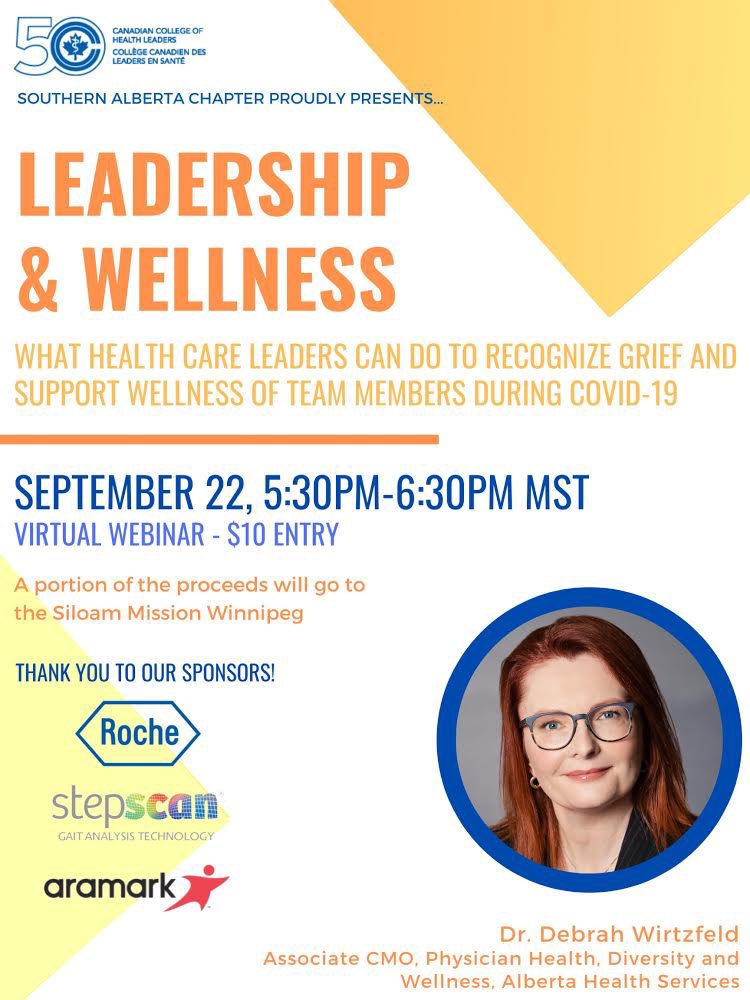 We’re happy to announce another upcoming webinar! Join Dr. Debrah Wirtzfeld as she discusses how to support team members in tough times!

Register here: bit.ly/2Qqfz4R

#YYC #Leadership #Wellness