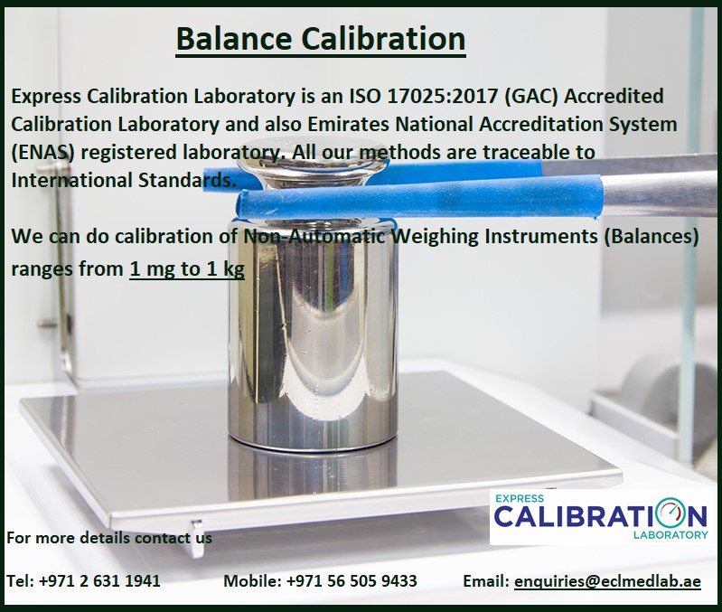 ISO 17025:2017 Accredited Calibration Services

#balancecalibration #calibration #hospitals #laboratories #soiltesting #iso17025 #uae #abudhabi #dubai #clinics #healthcarefacilities