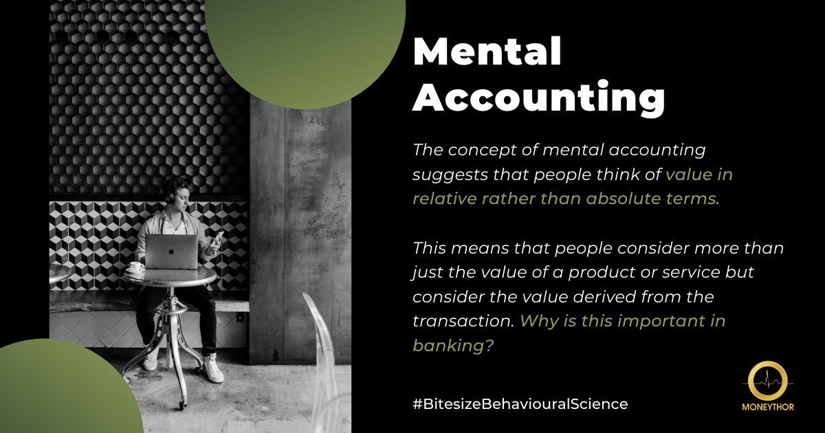 moneythor's tweet image. #MentalAccounting can skew people's perception of value and cause them to overspend? How can banks prevent this from happening? Read more 👉bit.ly/35eFUZn

#BehaviouralScience #DataDrivenPersonalisation
