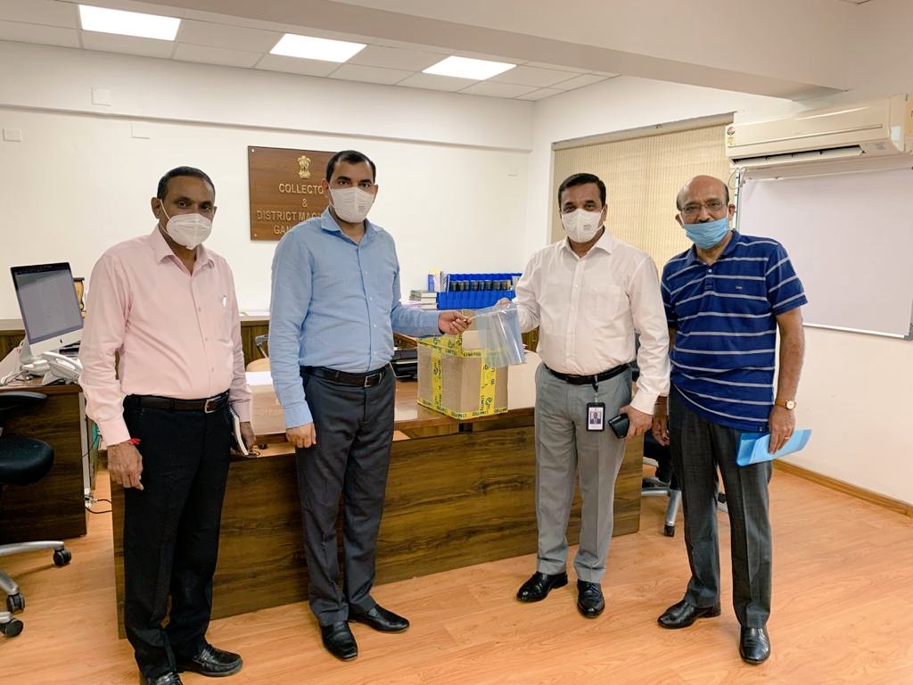 Today TCS Foundation provided 1000 Face shields for Corona Warriors and support staff at #Gandhinagar <a href="/pkumarias/">Pankaj Kumar</a>