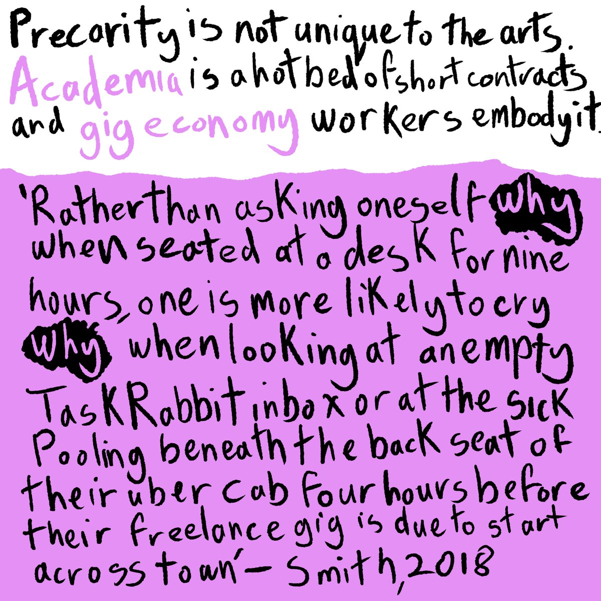 You can read the long text version of this one at  https://www.grahammacleodjohnson.com/blog/2018/10/11/precarity-or-where-did-all-the-jobs-go - it's a bleak and political topic, fair warning. 2/7