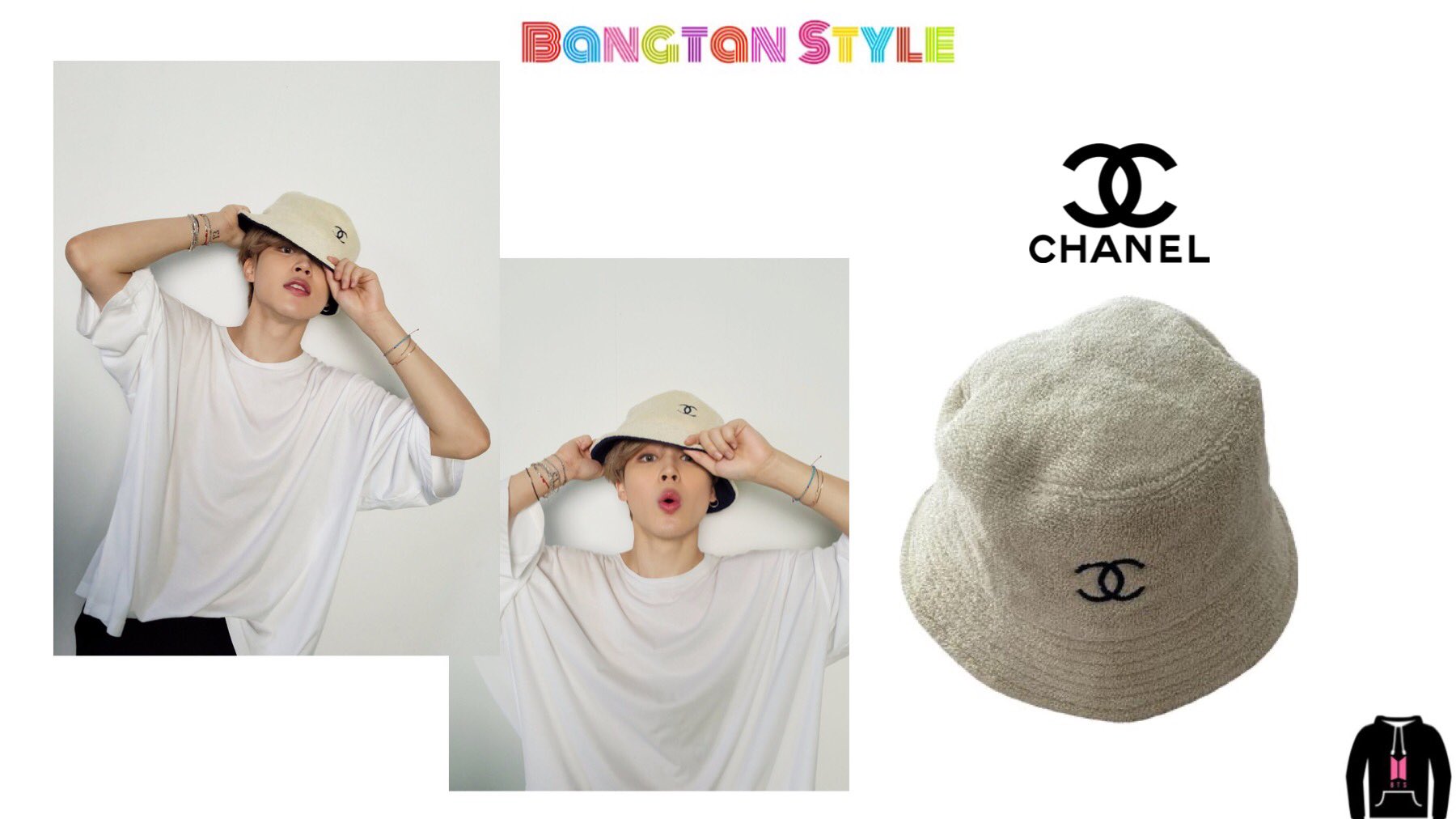 Jimin chanel bucket hat Clearance