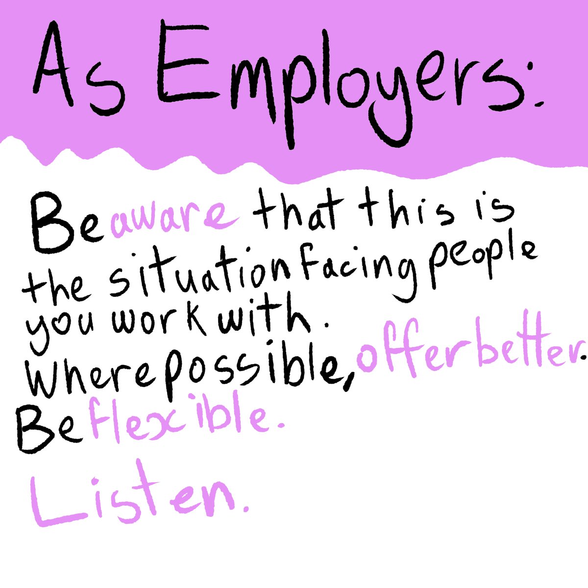 I think the most important slide here is the one for employers. It is completely understandable that current cultural funding structures don't allow you to create long term, salaried work for those you work with. But be aware of what that means for your employees. 6/7