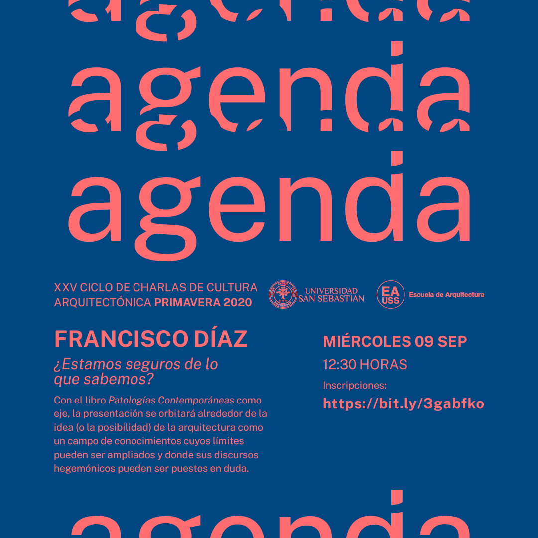 dpr_barcelona's tweet photo. “¿Estamos seguros de lo que sabemos?” En esta charla para la @EAUSS_Santiago, nuestro autor y amigo @panchodiaz
hablará del libro ‘Patologías Contemporáneas’
Miércoles 9 de Sept.
Registro aquí: https://t.co/Y0yUQQAEGe
‘Agenda’ es el ciclo de conferencias de la #EAUSS https://t.co/3qryau1XiC