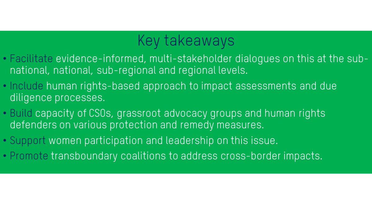 RiversTROSA's tweet photo. Thank you all for an insightful and engaged webinar today. 5 Key takeaways to continue to our collective action on #BusinessHumanRights #WaterRights #LeaveNoOneBehind https://t.co/KGQUEKGQEQ