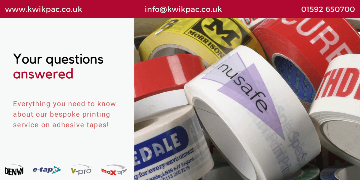 KwikpacLtd's tweet photo. Looking to upgrade your packaging with bespoke printed adhesive tape? We’ve compiled all of the frequently asked questions about our service in our latest buying guide: https://t.co/z8r9L8Fnp7!

#ManufacturingUK #backtowork #reopening #GBmfg #ukmanufacturing #SMEUK #UKHashtags https://t.co/ITrNodaYyK