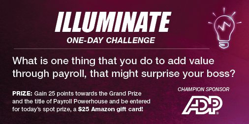 Payroll is SO MUCH MORE than pressing a button. 

Complete this One-Day Challenge by shining a light on some of the things you do that might be going unnoticed. 

Click here to learn more: poweredbypayroll.ca

#PoweredbyPayroll
