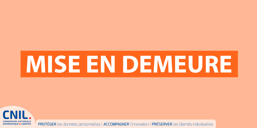 La Présidente de la CNIL a récemment mis en demeure plusieurs organismes utilisant des badgeuses photo de mettre leurs dispositifs de contrôle des horaires en conformité avec le RGPD ▶️cnil.fr/fr/badgeuses-p…