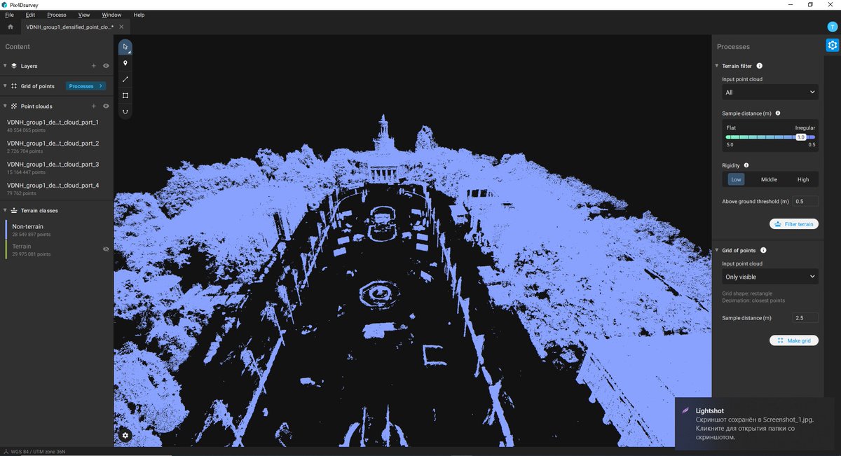 drone_ua's tweet image. DroneUA протестировали новые возможности программных продуктов для геодезии и топографии на ВДНХ.
Обновление Pix4Dsurvey 1.1. было опробовано на примере аэрофотосъемки ВДНХ для дальнейшей работы с плотным облаком точек в среде Pix4D.
#DroneUAProjects @Pix4D #pix4dsurvey