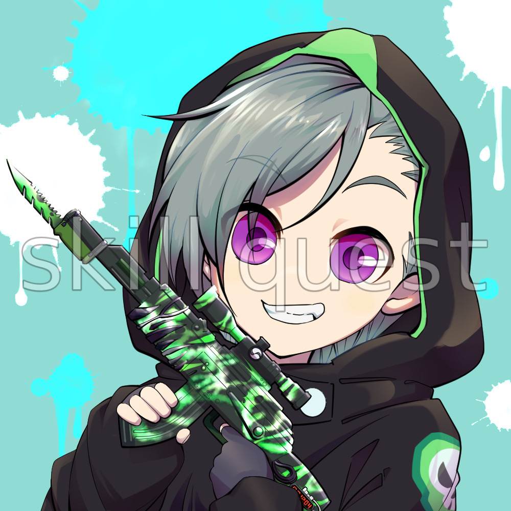 Twitter 上的 スキクエ クリエイターギルド 実績紹介 銃を持ったミニキャライラスト になります ご依頼ありがとうございました Illustrator チャコ クロノワ スキルクエスト実績 イラスト依頼 ブログ初心者 荒野行動 フォートナイト Cod ゲーム