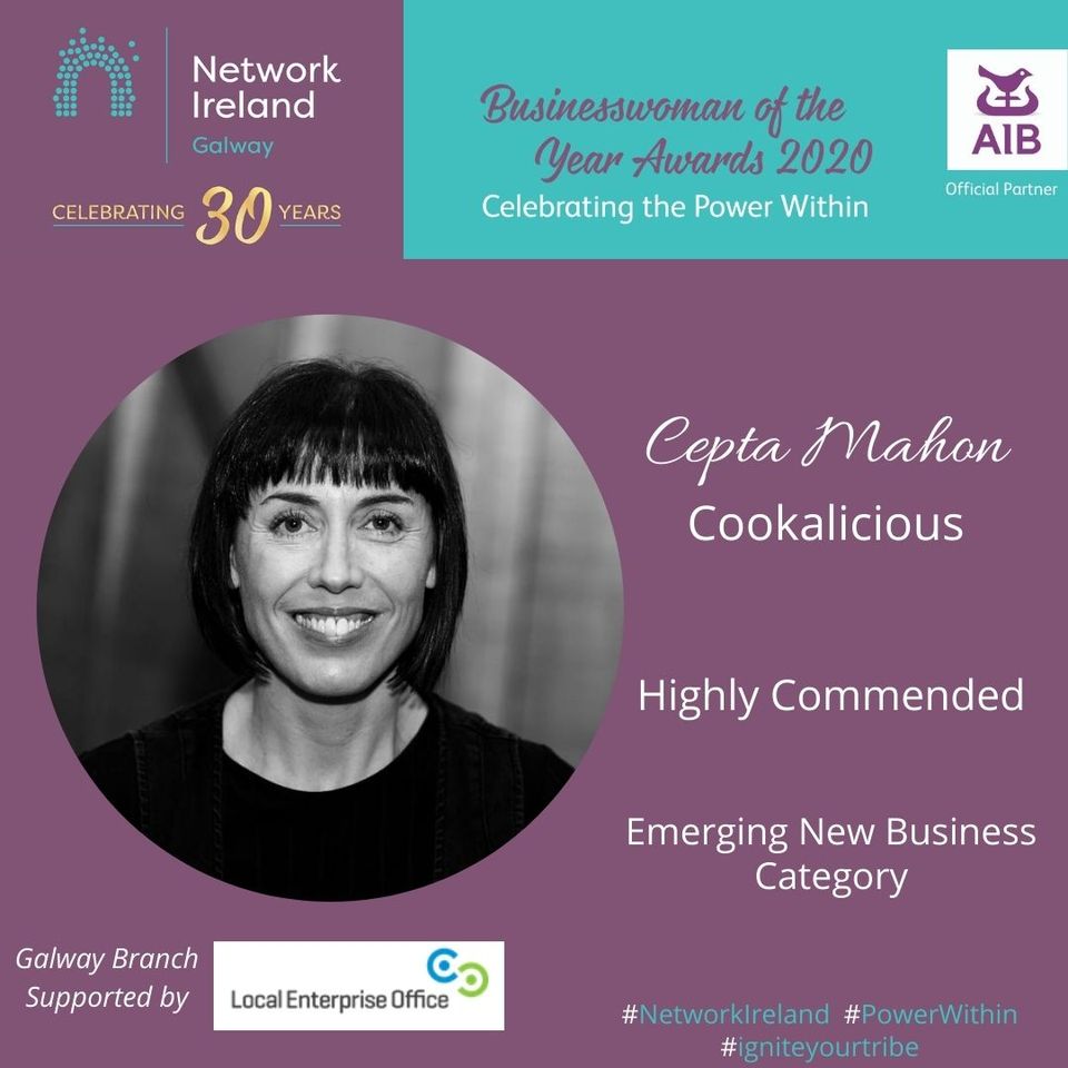 EmpowerHerIE's tweet photo. Congrats also to former #EMPOWERSTART participant Cepta Mahon, Cookalicious who emerged as Highly Commended Runner-Up in @networkgalway's Emerging New Business Category.
@GMITihubs @GMITOfficial @ESF_Ireland @EUinmyRegion
#femaleentrepreneurs #cookalicious https://t.co/q1vBBwnRll
