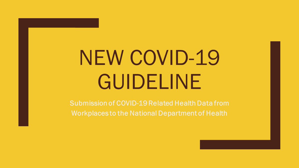 nioh_sa's tweet image. Stay informed with the new guideline on the Submission of COVID-19 Related Health Data from Workplaces to the National Department of Health.
Click here: tinyurl.com/yxdg3mtt
#Level2Lockdown
@HealthZA @nicd_sa @GCISMedia @deptoflabour