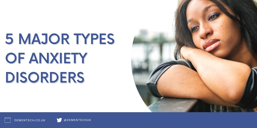 There are several recognised #anxiety disorders. The 5 major types including: ✅ #Panicdisorder ✅ #PTSD ✅ Social anxiety disorder ✅ Phobias ✅ Generalised anxiety disorder Learn more: dementech.com/2020/07/10/5-m…