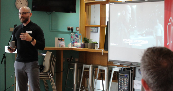 cm_derby's tweet image. Look who it is 

It's Rob Dawes from @wearefpf in front of the camera speaking at #CMDerby instead of filming them 

In this talk on the topic of #CMJustice Rob speaks about 'Crimes against creativity'

buff.ly/2JRiqAh