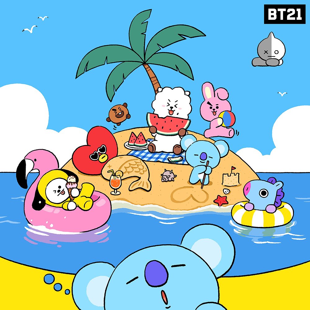 Staying patient until that day comes... 💭
⠀
#Imagination #Vacation #atHome #KOYA #BT21