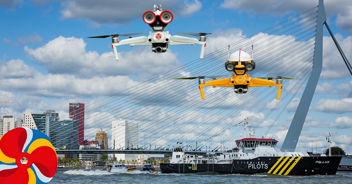 Havenfans, maak kennis met Amy en Djimmy! Deze pratende drone-robots nemen jullie mee door de Rotterdamse haven op 5 sept. tijdens Digital Port Day! Beleef samen met Amy en Djimmy de haven en geniet van unieke vlogs, livestreams en live radio! bit.ly/3aWAF4f #PortStories