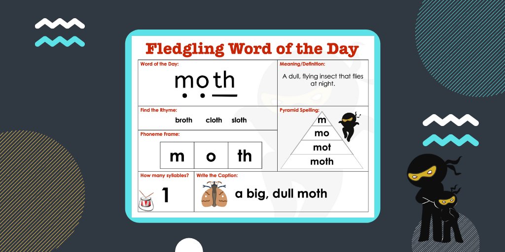 VocabularyNinja's tweet photo. TOTALLY NEW! EYFS WORD OF THE DAY! Mapped to Letters and Sounds and its sequence for Grapheme-Phoneme Correspondence, every day for the whole year! All as part of your subscription to the amazingly new https://t.co/xRYChonNEI #phonics #EYFS #words https://t.co/F8dJtM68W0