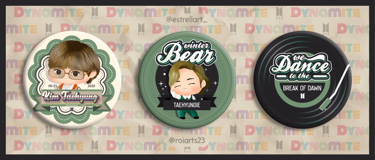 Dynamite matte button pin sets  size of each pin is 1.25 inches  #BTS    #BTSARMY    #BTS_Dynamite    @BTS_twt