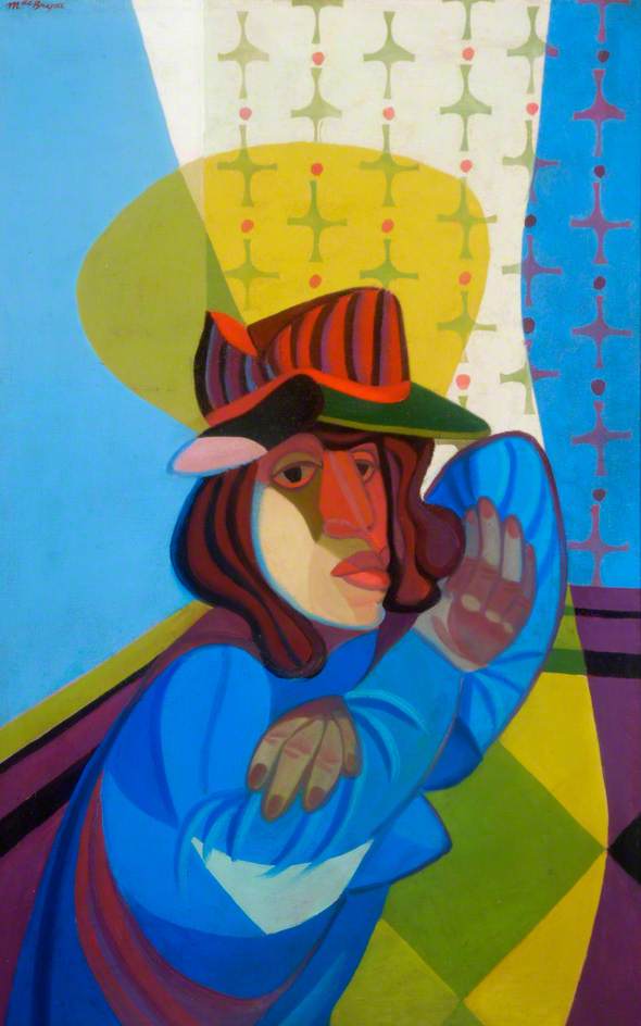 AliceStrang's tweet photo. Festival of Modern Scottish Art #27: Girl with Red Hat by Maybole-born @GSofA trained @Sadlers_Wells designer Robert MacBryde (1913-66). Oil on canvas. Purchased by @mimauseful with help from @V_and_A 1979/80. (c) Artist's Estate. #modernscottishart #tworoberts #soho #macbryde https://t.co/bnlEkxXCGa