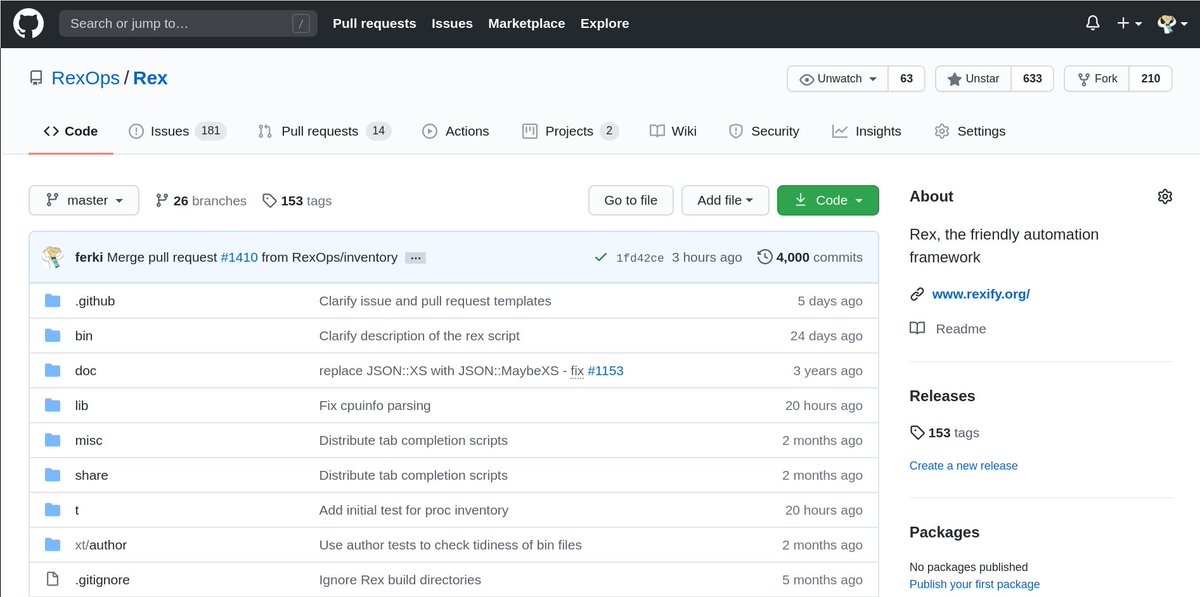erkiferenc's tweet photo. Just merged the 4000th commit of Rex, the friendly automation framework 🎉 This result was only possible through the combined work of 114 #opensource #contributors so far. I'm grateful for your support, #thanks! Here's to the next 4000 commits! 🚀 #rexops #automate #devops #perl https://t.co/qfx4moutBD