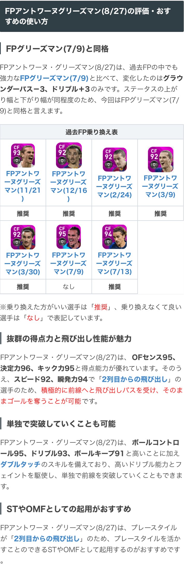 تويتر Efootball22攻略 Game8 على تويتر ユーロfp 8 27 よりfpグリーズマン選手 優れた得点能力と俊足で決定機を生み出す 2列目からの飛び出しの選手 また ドリブル93 ダブルタッチ持ちのため 単独でドリブル突破も狙えます W Fpグリーズマンの
