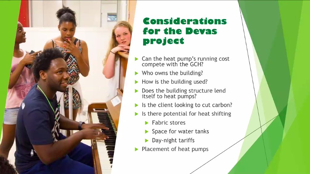 What do we need to consider?  @devasclub approached us because they want to cut their emissions by 5% per annum - that's the kind of target we can get on board with! 