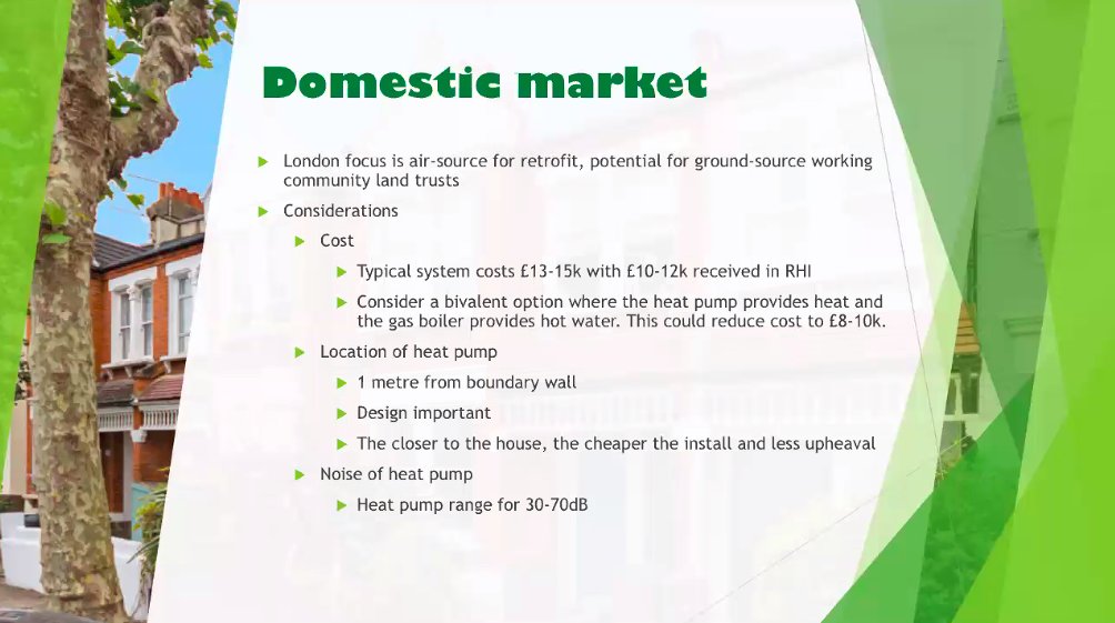 What about domestic? We need to consider price, appearance, location and noise.With the  #GreenHomesGrant on the horizon, lots of people are taking  #HeatPumps seriously. We're looking at bivalent / hybrid heat pumps to split heating and hot water and make things even cheaper.