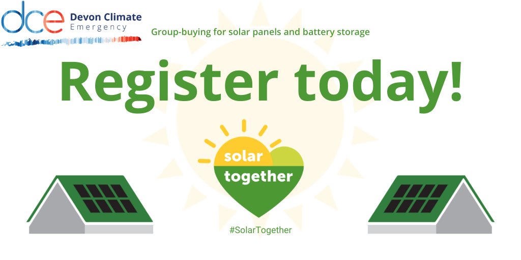 dartmoornpa's tweet photo. We're working with @devonclimate to help local people reduce their carbon footprint through #SolarTogetherDevon
The group-buying scheme gives Devon residents the opportunity to buy solar panels more cheaply than if they were buying alone
Find out more 👉 https://t.co/UYQKp1uUW1 https://t.co/2Un8uh1dDh