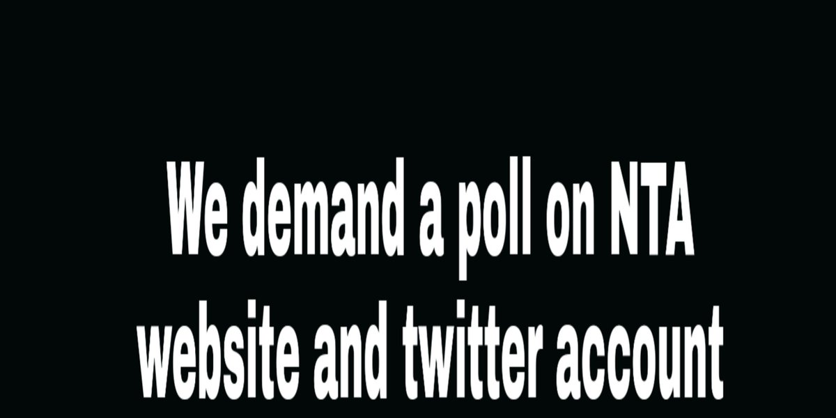Harry81039769's tweet photo. We demand poll on nta website and Twitter account regarding postponement of jee and neet.
To know the actual truth...... #AntiStudentNarendraModi
@DrRPNishank @Swamy39 @DG_NTA 
#Rise_AgainstExamsInCovid #JEE_NEET https://t.co/VPOi66bUWk