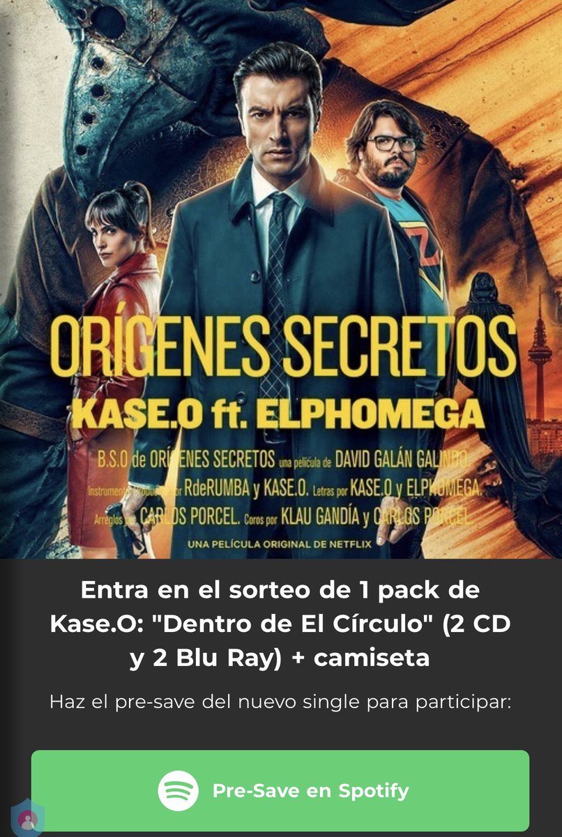 PRE-RESERVA HOY en <a href="/SpotifySpain/">Spotify Spain</a> y entra en el sorteo de 1 pack de KASEO “Dentro de El Círculo” (2 CDS y 2 BLU-RAY) + CAMISETA

Pre Order ➡️ links.altafonte.com/psorigenessecr…