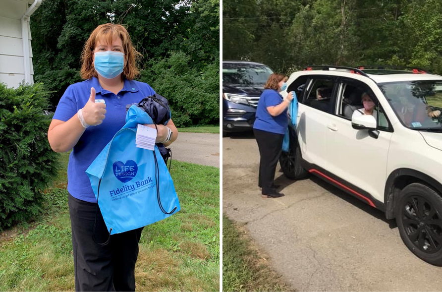 We had an amazing time handing out bags and ice cream coupons at the MOC Drive-Thru Resource &amp; Literacy Event in #Barre! We are proud to come together with Making Opportunity Count and other great partners to give back to the community. #FidelityBankCares 💙🍦