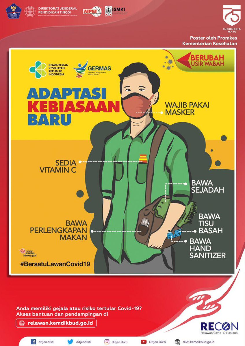 dayu_widya24's tweet photo. Mau tau apa aja perlengkapan untuk adaptasi ekbiasaan baru?? mau tau juga kalung antivirus fact/hoax??
Coba baca informasi berikut dari sumber yang terpercaya ;D

 #RECONSIGAP #RelawanKemdikbud  #SiapAdaptasi
 @ditjendikti @kemdikbud_ri @ismki_indonesia https://t.co/rHarWShTPw